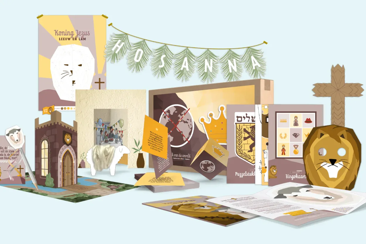 Recensie van het lijdenstijdpakket 'Koning Jezus, Leeuw en Lam' voor de lijdenstijd, gemaakt door Geloofwaardig opvoeden